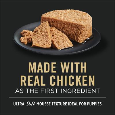 Show full view: Purina Pro Plan Puppy Mousse Starter Chicken Entree Wet Dog Food, 5.5-oz box, case of 24 slide 4 of 11