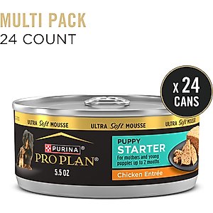 Purina Pro Plan Puppy Mousse Starter Chicken Entree Wet Dog Food, 5.5-oz box, case of 24