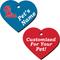 Show in main carousel: ShopInstaPets Ole Miss Rebels 2 Sided Heart Personalized Dog & Cat ID Tag slide 1 of 5
