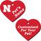 Show in main carousel: ShopInstaPets Nebraska Cornhuskers 2 Sided Heart Personalized Dog & Cat ID Tag slide 1 of 4