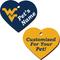 Show in main carousel: ShopInstaPets West Virginia Mountaineers 2 Sided Heart Personalized Dog & Cat ID Tag slide 1 of 4