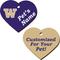 Show in main carousel: ShopInstaPets Washington Huskies 2 Sided Heart Personalized Dog & Cat ID Tag slide 1 of 4