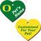 Show in main carousel: ShopInstaPets Oregon Ducks 2 Sided Heart Personalized Dog & Cat ID Tag slide 1 of 4