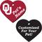 Show in main carousel: ShopInstaPets Oklahoma Sooners 2 Sided Heart Personalized Dog & Cat ID Tag slide 1 of 5