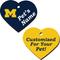 Show in main carousel: ShopInstaPets Michigan Wolverines 2 Sided Heart Personalized Dog & Cat ID Tag slide 1 of 4
