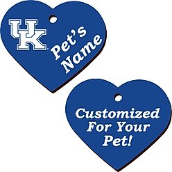 ShopInstaPets Kentucky Wildcats 2 Sided Heart Personalized Dog & Cat ID Tag