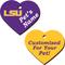 Show in main carousel: ShopInstaPets LSU Tigers 2 Sided Heart Personalized Dog & Cat ID Tag slide 1 of 4