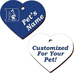 ShopInstaPets Duke Blue Devils 2 Sided Heart Personalized Dog & Cat ID Tag