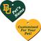 Show in main carousel: ShopInstaPets Baylor Bears 2 Sided Heart Personalized Dog & Cat ID Tag slide 1 of 5
