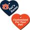 Show in main carousel: ShopInstaPets Auburn Tigers 2 Sided Heart Personalized Dog & Cat ID Tag slide 1 of 4
