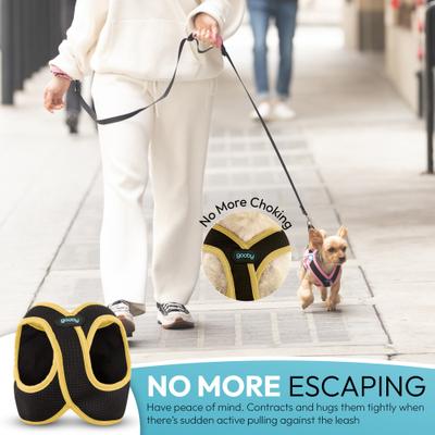 Show full view: Gooby Escape Free Easy Fit X Dog Harness, Miami Yellow, Medium: 16 to 19.75-in chest slide 5 of 7