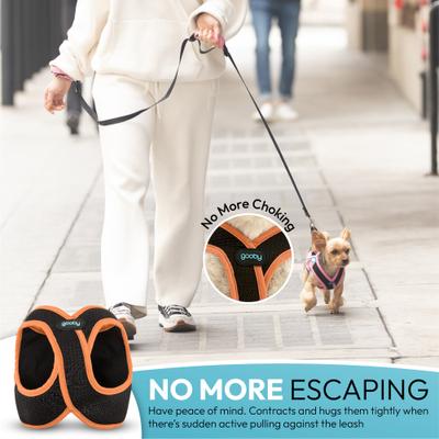 Show full view: Gooby Escape Free Easy Fit X Dog Harness, Atlanta Peach, X-Small: 11.25 to 14.25-in chest slide 5 of 7