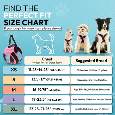 Show full view: Gooby Escape Free Easy Fit X Dog Harness, Flamingo Pink, Medium: 16 to 19.75-in chest slide 3 of 7