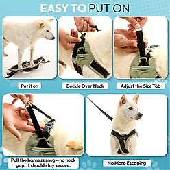 Gooby Escape Free Easy Fit X Dog Harness, Portland Green, Medium: 16 to 19.75-in chest slide 2 of 6