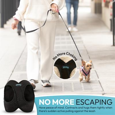 Show full view: Gooby Escape Free Easy Fit X Dog Harness, Black, Medium: 16 to 19.75-in chest slide 6 of 8