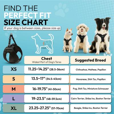 Show full view: Gooby Escape Free Easy Fit X Dog Harness, Black, Medium: 16 to 19.75-in chest slide 4 of 8