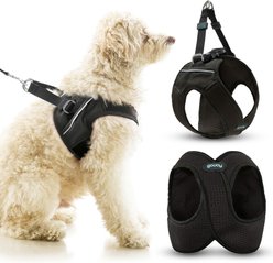Gooby Escape Free Easy Fit X Dog Harness, Black, X-Small: 11.25 to 14.25-in chest