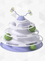 Happy & Polly Interactive Insect Cat Spinner Toy, Purple