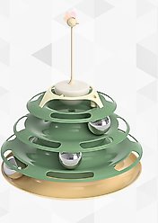 Happy & Polly Interactive Insect Cat Spinner Toy, Green