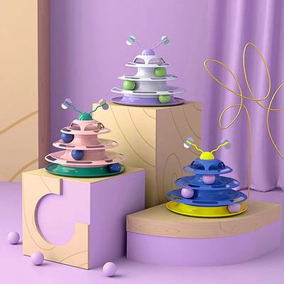 Show full view: Happy & Polly Interactive Insect Cat Spinner Toy, Purple slide 4 of 4