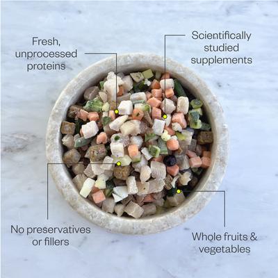 Show full view: MAEV Puppy Human-Grade Raw Frozen Chicken Dog Food, 5-lb bag slide 9 of 11