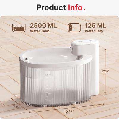 Show full view: Pet Marvel Mini Rechargeable Battery Operated Cordless Dog & Cat Water Fountain, 2.5-l slide 8 of 9