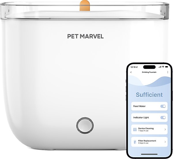 Show full view: Pet Marvel Light Automatic Plastic Dog & Cat Water Fountain, 2-l slide 1 of 5