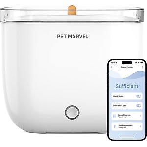 Pet Marvel Light Automatic Plastic Dog & Cat Water Fountain, 2-l