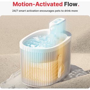 Pet Marvel Mini Rechargeable Battery Operated Cordless Dog & Cat Water Fountain, 2.5-l