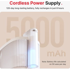 Pet Marvel Mini Rechargeable Battery Operated Cordless Dog & Cat Water Fountain, 2.5-l