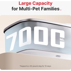 Pet Marvel F2 V2 Rechargeable Cordless Stainless Steel Dog & Cat Water Fountain, 236-oz