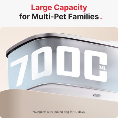 Show full view: Pet Marvel F2 V2 Rechargeable Cordless Stainless Steel Dog & Cat Water Fountain, 236-oz slide 4 of 8