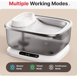 Pet Marvel F2 V2 Rechargeable Cordless Stainless Steel Dog & Cat Water Fountain, 236-oz