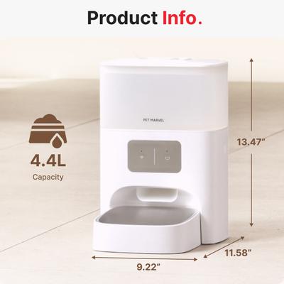 Show full view: Pet Marvel M3 Wifi Automatic Dog & Cat Feeder, 4.4-l slide 7 of 8