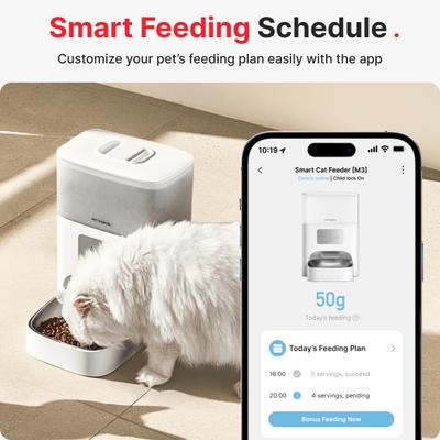 Show full view: Pet Marvel M3 Wifi Automatic Dog & Cat Feeder, 4.4-l slide 2 of 8
