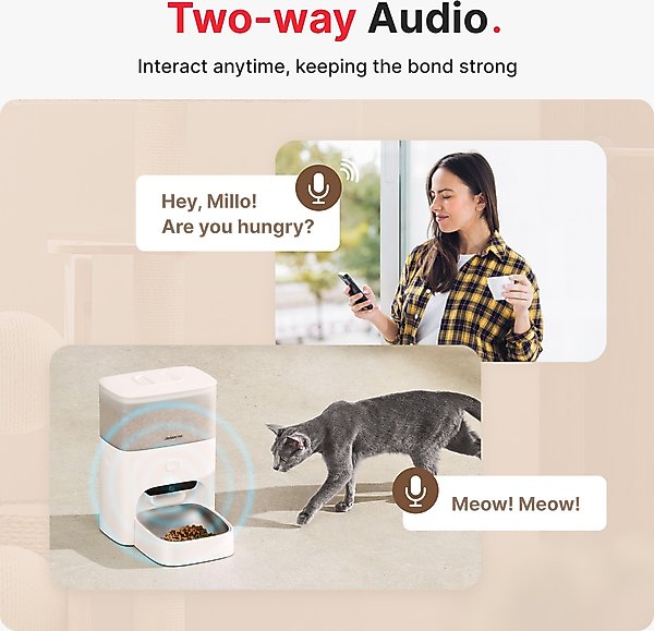 Show full view: Pet Marvel M3 Pro Wifi Camera Two-Way Video Automatic Dog & Cat Feeder, 4.4-l slide 4 of 9