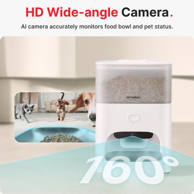 Show full view: Pet Marvel M3 Pro Wifi Camera Two-Way Video Automatic Dog & Cat Feeder, 4.4-l slide 2 of 9