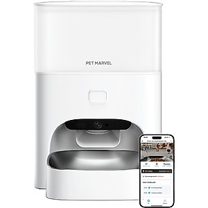 Pet Marvel M3 Pro Wifi Camera Two-Way Video Automatic Dog & Cat Feeder, 4.4-l
