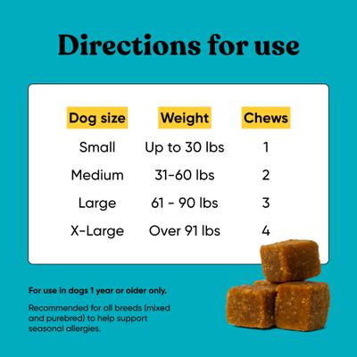 Show full view: Embark Allergy Bacon Flavored Soft Chew Skin & Coat Supplement for Dogs, 90 count slide 6 of 8