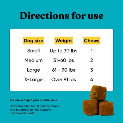 Show full view: Embark Multi All-in-1 Bacon Flavored Soft Chew Supplement for Dogs, 90 count slide 6 of 8