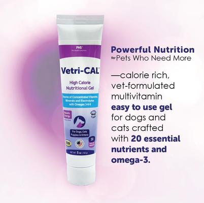 Show full view: Vetri-CAL High Calorie Nutritional Gel for Dogs & Cats, 5-oz tube slide 6 of 10