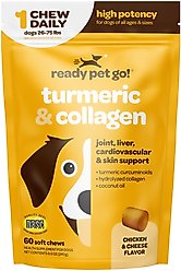 Ready Pet Go Turmeric & Collagen Dog Supplement, 60 count