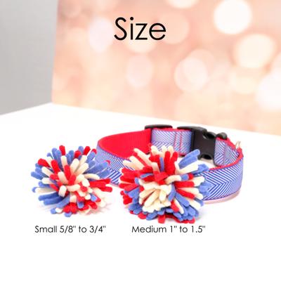 Show full view: Mimi Green Firework Fourth of July Dog Collar Accessory, Small slide 4 of 4