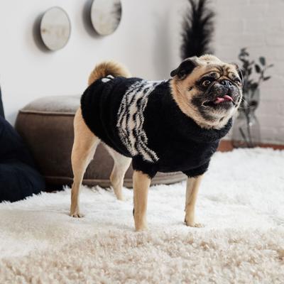 Show full view: GF Pet Fuzzy Dog Sweater, Black, X-Small slide 4 of 9