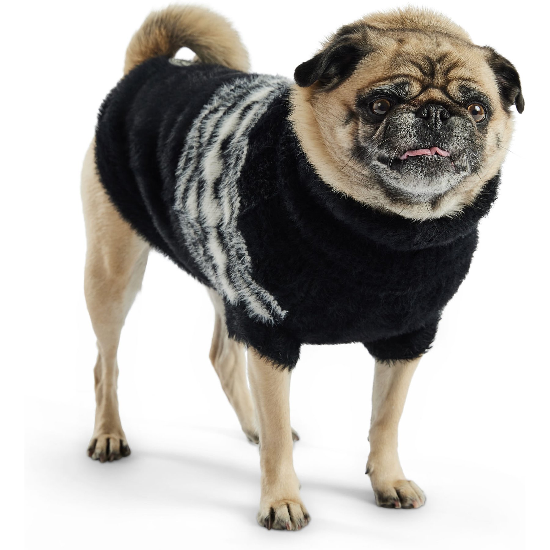 GF Pet Fuzzy Dog Sweater, Black, X-Small