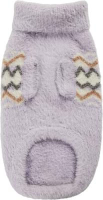 Show full view: GF Pet Fuzzy Dog Sweater, Lavender, Large slide 3 of 10