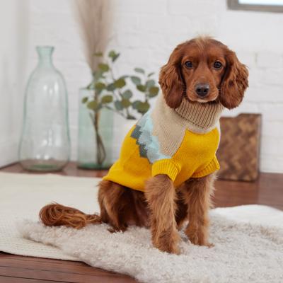 Show full view: GF Pet Fireside Dog Sweater, Yellow, XXXX-Large slide 5 of 8
