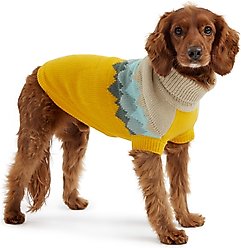 GF Pet Fireside Dog Sweater, Yellow, XXXX-Large