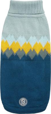 Show full view: GF Pet Fireside Dog Sweater, Teal, Large slide 2 of 7