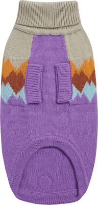 Show full view: GF Pet Fireside Dog Sweater, Purple, Small slide 3 of 7